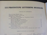 521 Prototype Lettering Diagrams with decal set numberts