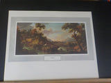 Renaissance Lithographic Print A. Gignaroli Paessaggio Water Lithographic