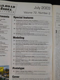Railroad Model Craftsman Magazine 2003 July Model NP Boxcars Auto loading fcilit