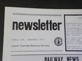 Upper Canada Railway Society Newsletter #320 September1972 Salute to MLW LRC