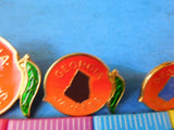 Jaycees Georgia Peaches Set of 3 pins All different sizes