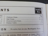 Burlington Route System Public Timetable 1962 February-April