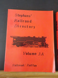 Stephans Railroad Directory  Railroad / Railfan Index 1929-1987 RR RF set 2 bks