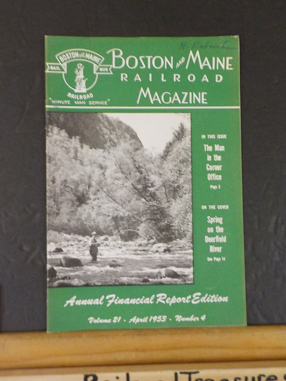 Boston & Maine Railroad Employee Magazine 1953 April Annual Financial Report