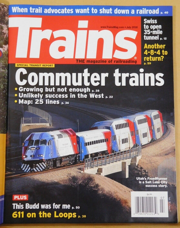 Trains Magazine 2016 July Commuter Trains Swiss to open tunnel