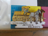 Jaycees Mississippi Coca-Cola horses wagon  Delegate  PIN