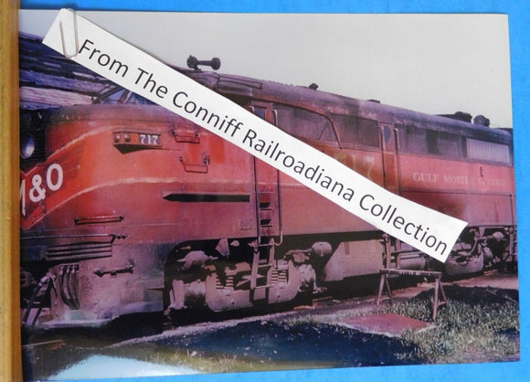 Photo Gulf Mobile & Ohio Locomotive #717 8X11Color