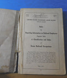 Rules for Reporting Information on Railroad Employees 1921 Steam RR occupations