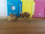Button Plain Lot of 2 Plain Waterbury  Gold in color