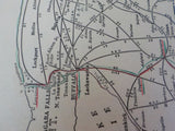 Handy Railroad Atlas 1944 Rand McNally Soft Cover   Staples have been removed