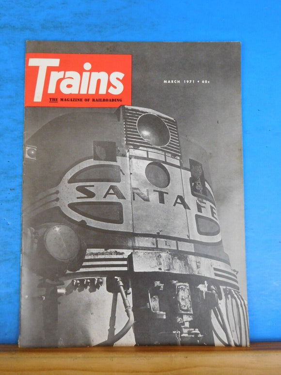 Trains Magazine 1971 March ALCO in a warbonnet Hell Gate + hurricane = test