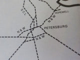 Map Rail lines in Virginia July 26, 1975 Conrail Solvent carriers   Folded