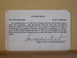 Pass Seaboard Air Line Railway Annual Employee Pass 1943-44 #EX8256