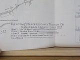 Street Railways of Trenton NJ By Barker Gummere 1986 Soft Cover       Loose map