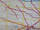 Map Burlington Northern Iowa State Railroad Map 1983 August