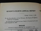 Chicago Burlington & Quincy Railroad Company Annual Report 1927 Foldout map