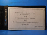 Chicago River & Indiana Railroad Dimensions & Classification of Locomotives 1924
