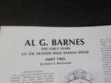 Bandwagon 1981 November December Circus Magazine Cole Bros Al G Barnes Campbell