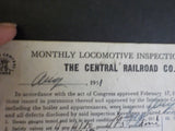 Central Railroad Company Of New Jersey Lot  Locomotive Inspection Frt Tariff