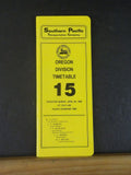 Southern Pacific Employee Timetable #15 Oregon Division 1984 April 29