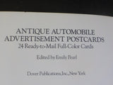 Antique Automobile Advertisement Postcards 24 Ready to Mail   Soft Cover