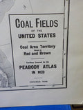 Peabody Atlas Shipping Mines and coal Railroads OVERSIZE Approx 17X18   1906