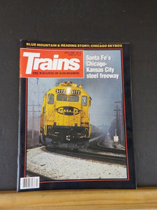 Trains Magazine 1990 April Santa Fe Chicago Kansas City steel freeway BM&R