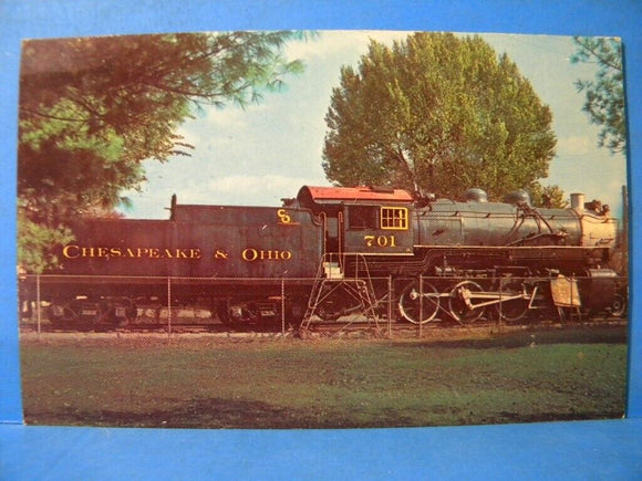 Postcard Chesapeake and Ohio Engine #701 Covington VA