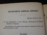 Chicago Burlington & Quincy Railroad Company Annual Report 1923 Fold out map Dam
