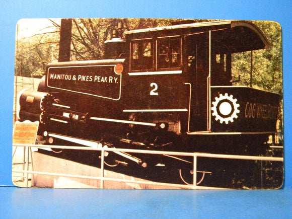 Postcard Cog Railway Locomotive Manitou Springs Colorado