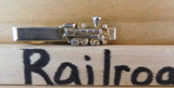 Jewelry Railroad Locomotive Engine Train Tie Clip  Marked Shields on back