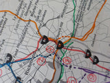 Map Goldsboro / Rocky Mount / Wilson NC  1995 Rolled N&W Seaboard