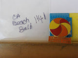 Jaycees California beach ball Red, Orange & Yellow Beach Ball On Orange Base