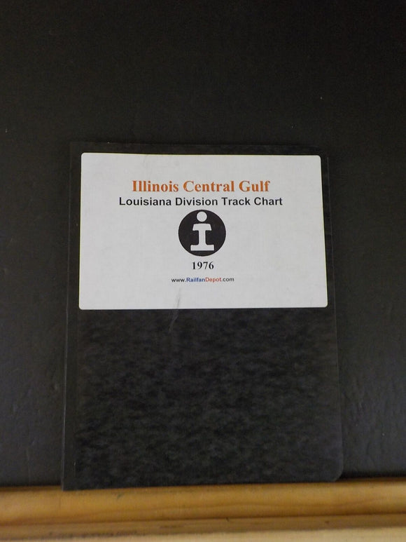 Illinois Central Gulf Louisiana Division Track Chart Condensed Profile 1976