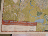 Map PTC Map of Philadelphia #3 1943 Showing Street Car Bus and Subway Lines