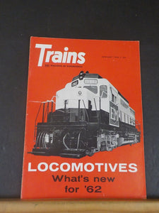 Trains Magazine 1962 January Locomotives What's new for 62