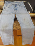 Levi's 501 Men's distressed jeans Button Fly 32 X 34  TWO PAIR well worn