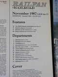 Railfan & Railroad Magazine Complete Year 1987 Complete Year  8 issues
