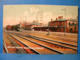 Postcard New York Central Railroad Station Utica NY Postmarked 1909 Utica NY NYC