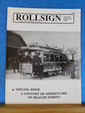 Rollsign Magazine of New England Transit News 1989 January February century of s