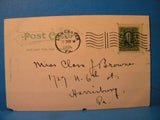 Postcard Lancaster PA PRR Station Pennsylvania Railroad Station Postmarked 1908