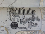 Map ABC Pathfinder Railway Guide Map Eastern Division Oct 1887
