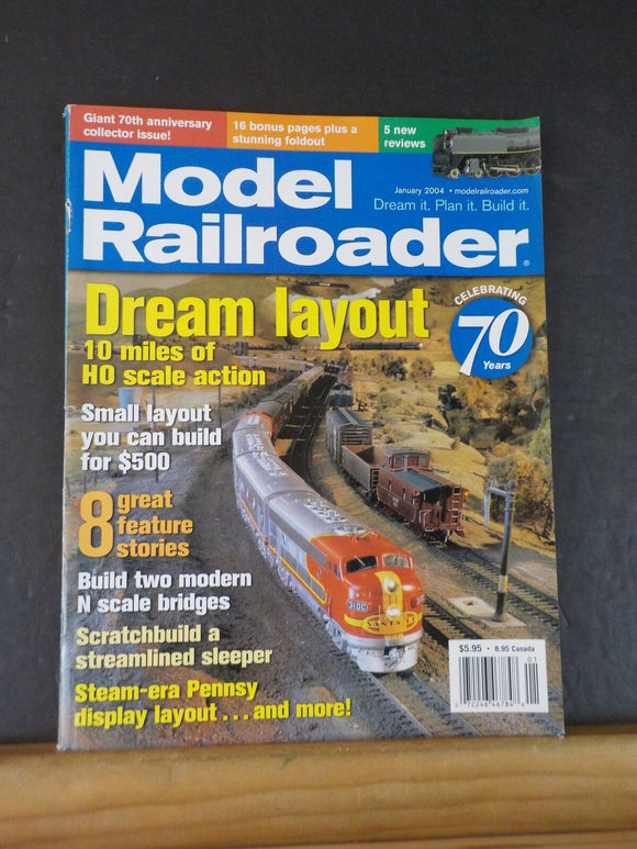Model Rthd 2004 Model Model Railroader Magazine 2004 January Scratchbuild a streamlined slee ...