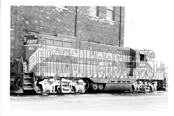 Photo Rock Island Railroad Locomotive #1277 Passenger GP-7 at Peoria IlL3x5
