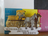 Jaycees Mississippi Coca-Cola horses wagon  Delegate  PIN