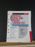 Official Open and Prepay Station List 1992 March 15