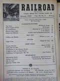Railroad Magazine 1953 January Frisco WP Locos Air Compressors CNR Christmas Tra