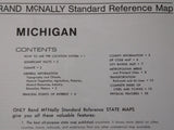 Rand McNally Michigan Standard Reference Map and Guide 1972 SC