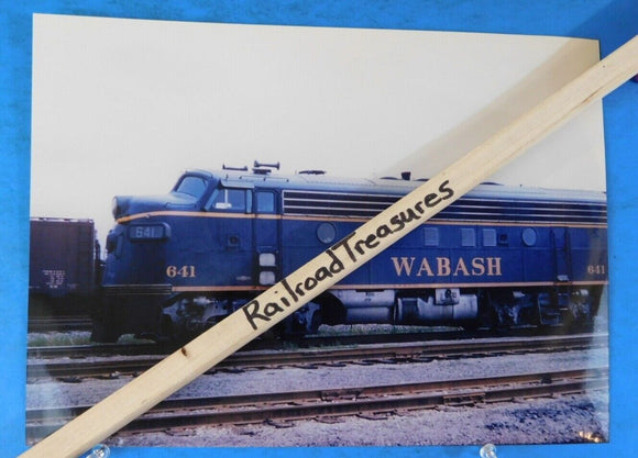 Photo Wabash Railroad Locomotive #641 8 X 11 Color
