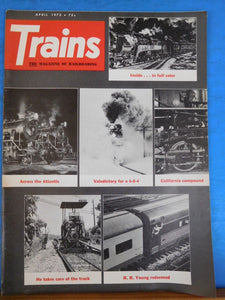 Trains Magazine 1972 April Across the Atlantic California compound RR Young rede